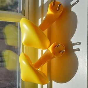 2 Mushroom Wall Lamp Nightlights in yellow auto-on/off